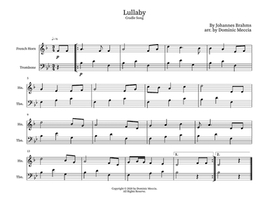 Lullaby- French Horn and Trombone Duet