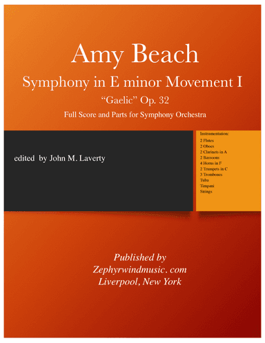 Gaelic Symphony, Movement I, Score and Parts