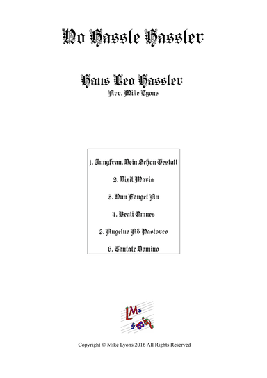 Clarinet Quartet - No Hassle Hassler
