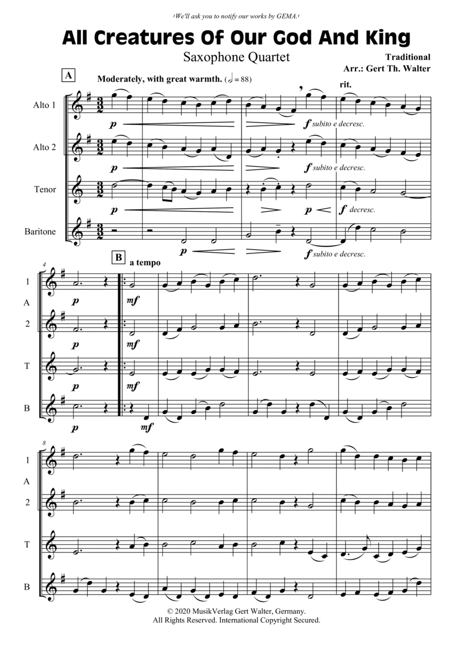 All Creatures Of Our God And King