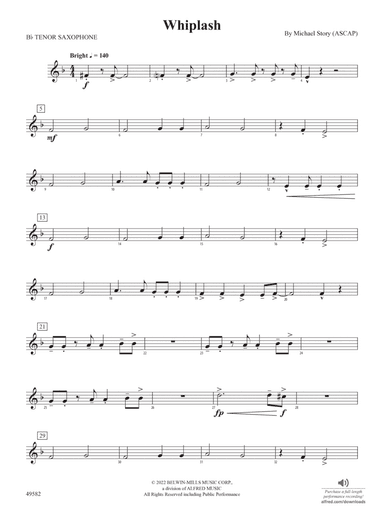 Whiplash: B-flat Tenor Saxophone