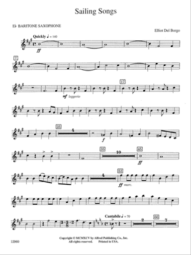 Sailing Songs: E-flat Baritone Saxophone