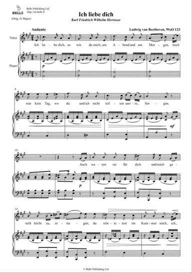 Ich liebe dich, WoO 123 (A Major)