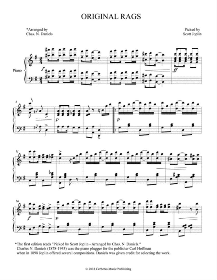 Original Rags - Joplin