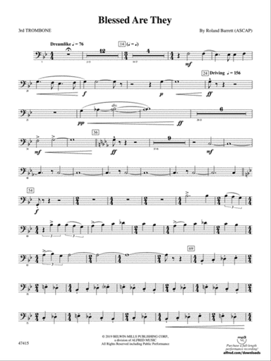 Blessed Are They: 3rd Trombone