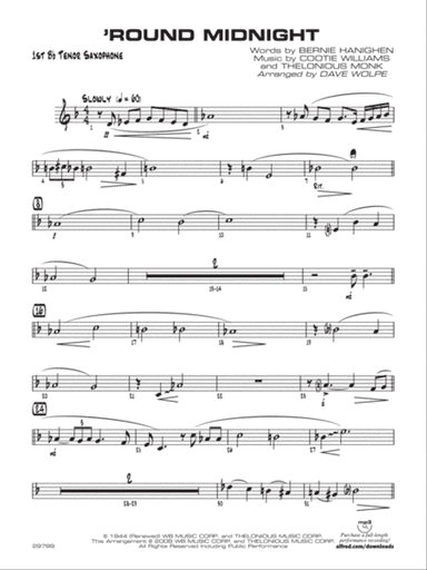 'Round Midnight: B-flat Tenor Saxophone