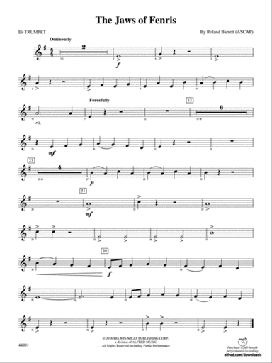 The Jaws of Fenris: 1st B-flat Trumpet