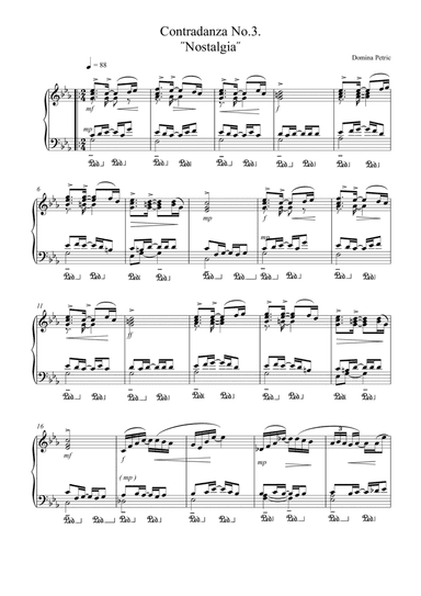 Third Contradanza: Nostalgia