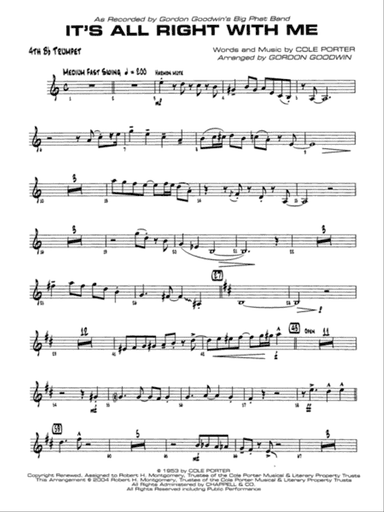It's All Right with Me: 4th B-flat Trumpet