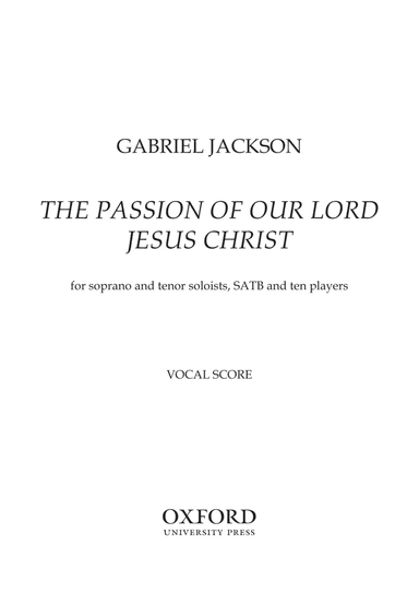 The Passion of our Lord Jesus Christ