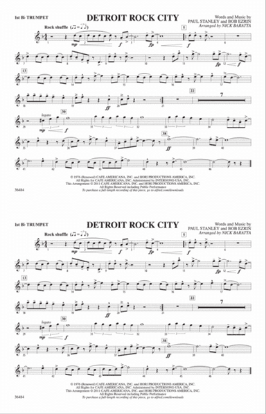 Detroit Rock City: 1st B-flat Trumpet