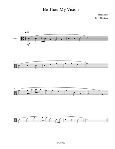 Be Thou My Vision (Viola Solo)