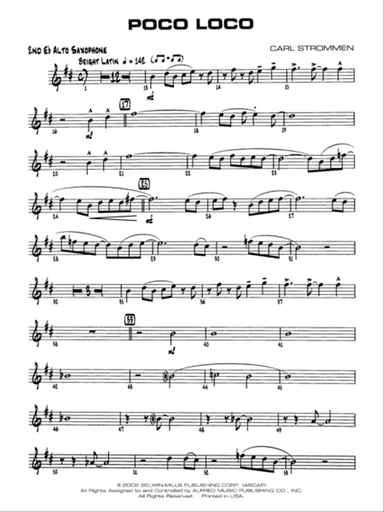 Poco Loco: 2nd E-flat Alto Saxophone