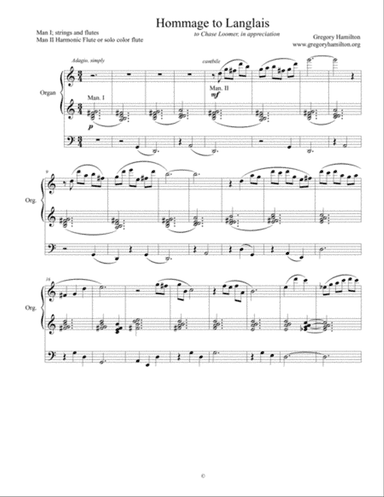 Hommage to Langlais for Organ
