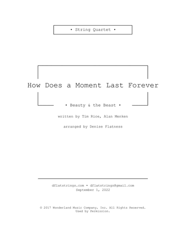 How Does A Moment Last Forever