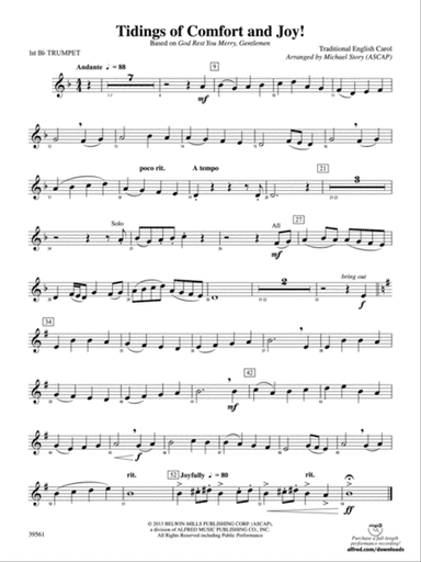 Tidings of Comfort and Joy!: 1st B-flat Trumpet