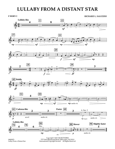 Lullaby From A Distant Star - F Horn 2