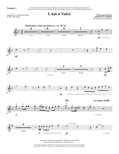 I Am A Voice - Trumpet 1
