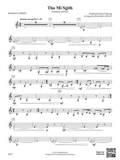 Tha Mi Sgìth: B-flat Bass Clarinet