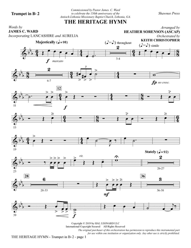 The Heritage Hymn (arr. Heather Sorenson) - Bb Trumpet 2