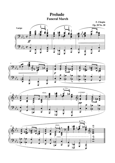 Chopin Prelude Op. 28 No. 20 in C Minor 'Funeral March Largo'