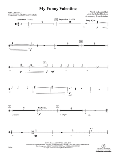 My Funny Valentine: 2nd Percussion
