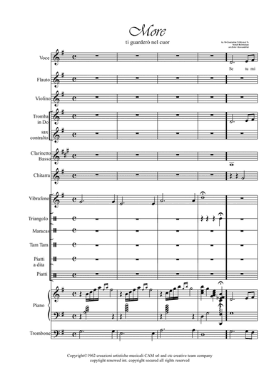 More (ti Guarderò Nel Cuore) - Score Only