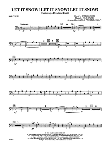 Let It Snow! Let It Snow! Let It Snow!: Baritone B.C.