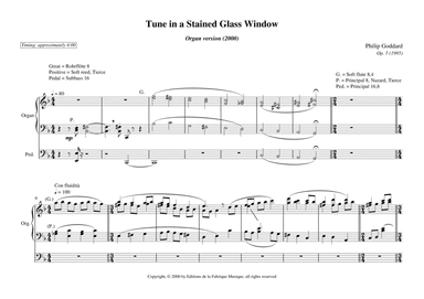 Tune In a Stained Glass Window for organ