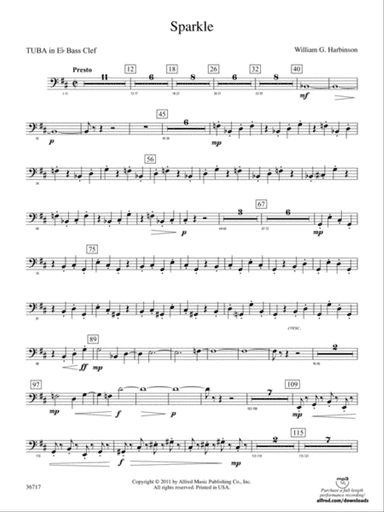 Sparkle: (wp) E-flat Tuba B.C.
