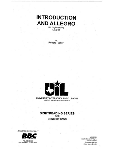 Introduction and Allegro