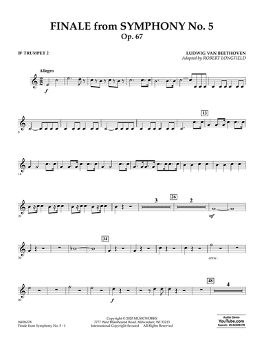 Finale from Symphony No. 5 (arr. Robert Longfield) - Bb Trumpet 2