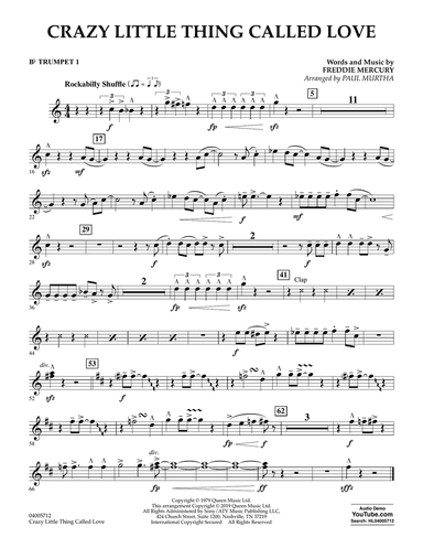 Crazy Little Thing Called Love (arr. Paul Murtha) - Bb Trumpet 1