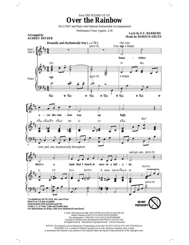 Over The Rainbow (arr. Audrey Snyder)