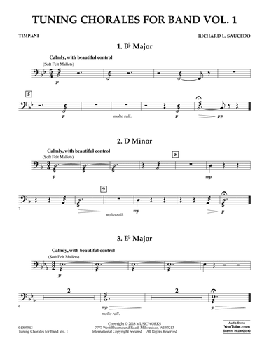 Tuning Chorales for Band - Timpani