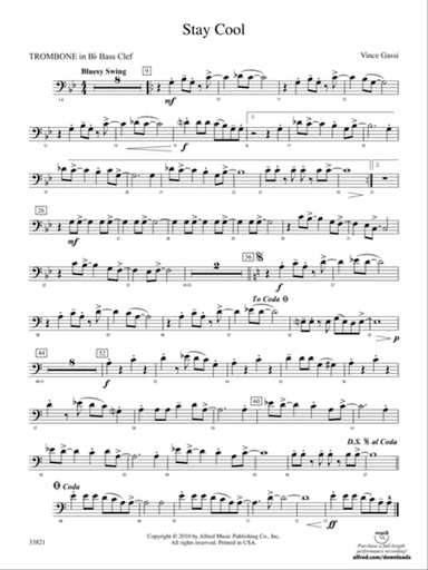 Stay Cool: (wp) 1st B-flat Trombone B.C.