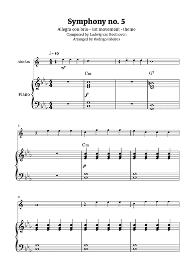 Symphony no. 5 - 1st movement (theme)