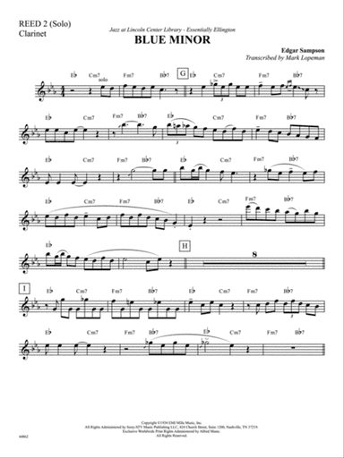 Blue Minor: 1st Clarinet (Solo)
