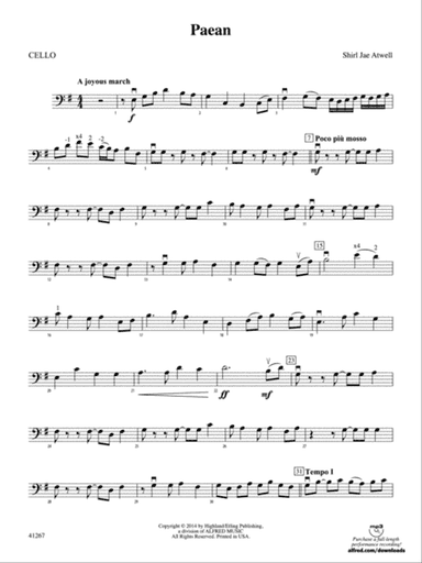 Paean: Cello
