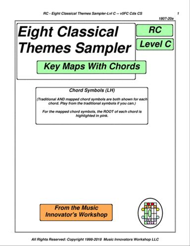 Eight Classical Themes Sampler - Series 5FC- (Key Map Tablature)