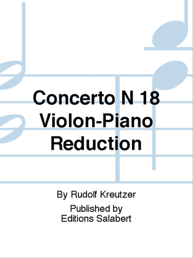 18me Concerto Violon-Piano Reduction