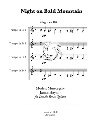 Night on Bald Mountain for Double Brass Quintet