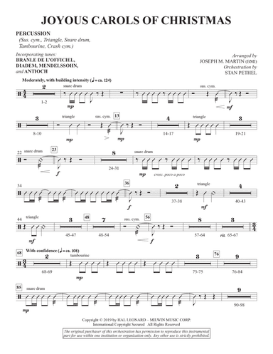 Joyous Carols of Christmas (Consort) - Percussion