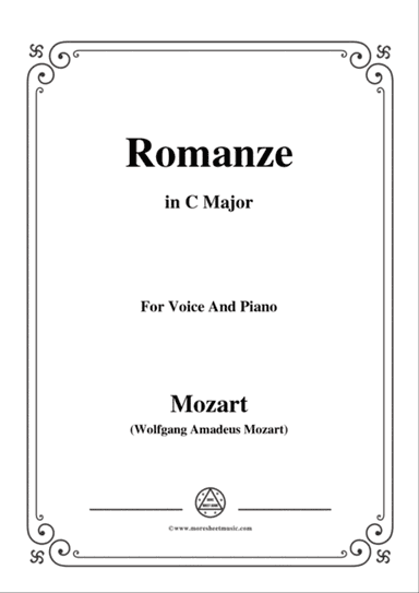 Mozart-Romanze,in C Major,for Voice and Piano