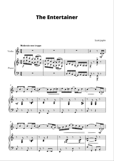 The Entertainer (for Violin and Piano)