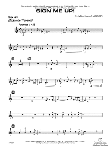 Sign Me Up!: 1st F Horn