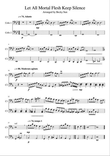 Let All Mortal Flesh Keep Silence (cello duet)