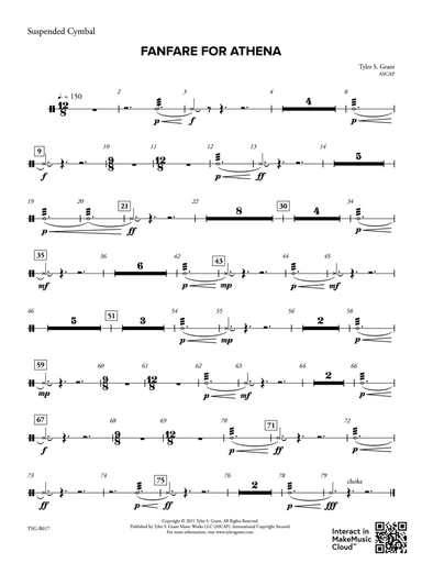 Fanfare for Athena: Suspended Cymbal