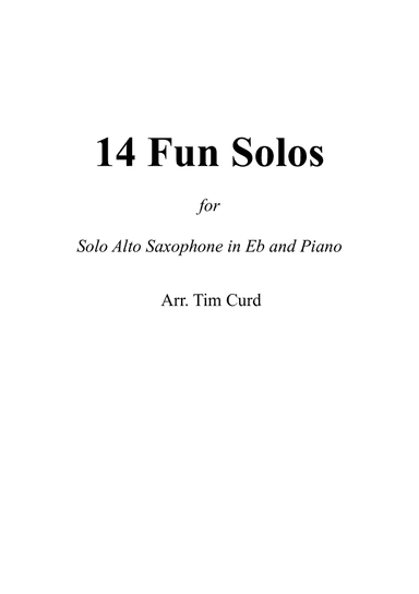 14 Fun Solos for Alto Saxophone and Piano