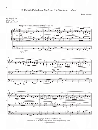 Chorale Prelude on Brich an, O schönes Morgenlicht (Downloadable)
